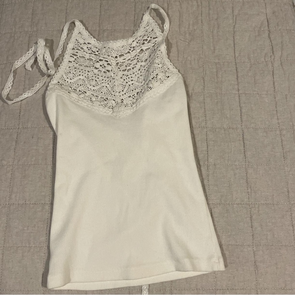 medium white free people tank
